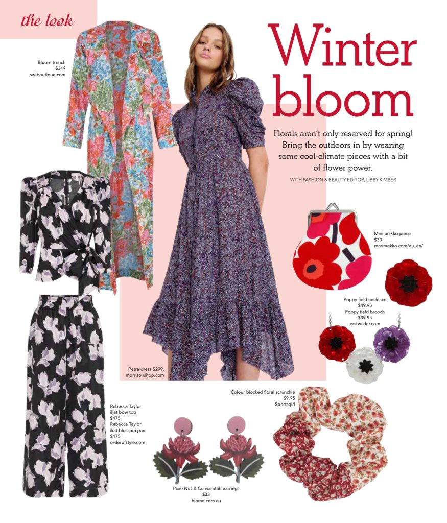winter bloom outlay of clothes