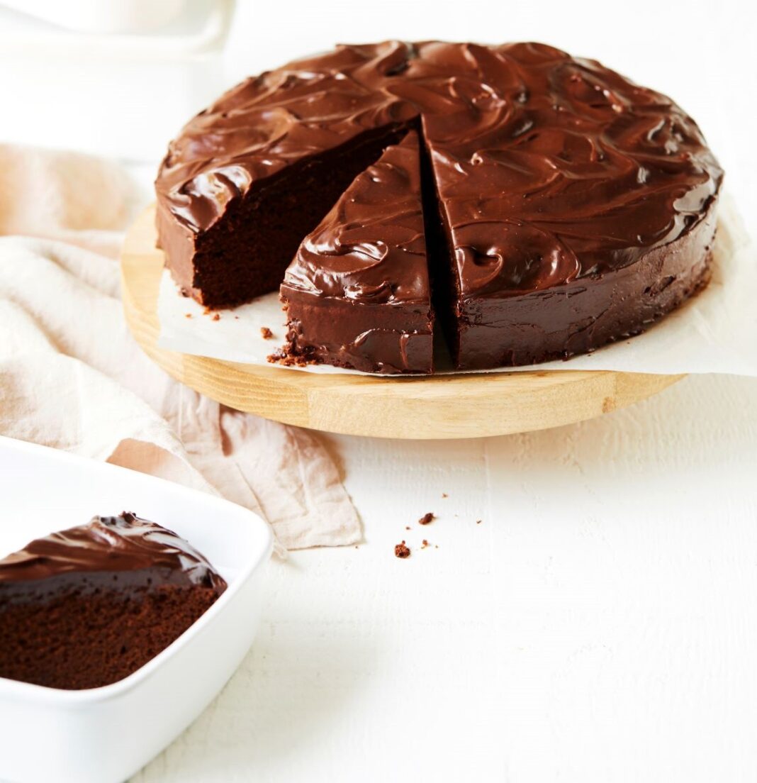 Rich mocha mud cake image and recipe from The Great Thermo Meal Prep Cookbook by Tracey Pattison, photography by Cath Muscat, Murdoch Books RRP $39.99.