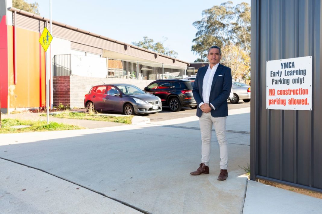 YMCA ACT CEO Torrien Lau beside the driveway in question