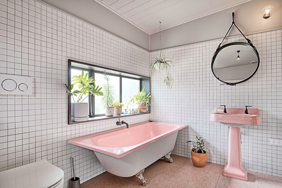 pink featured bathroom
