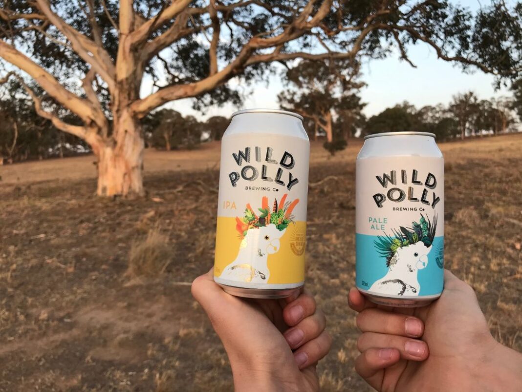 Two gluten-free beers from Wild Polly, an India pale ale (IPA) and a pale ale