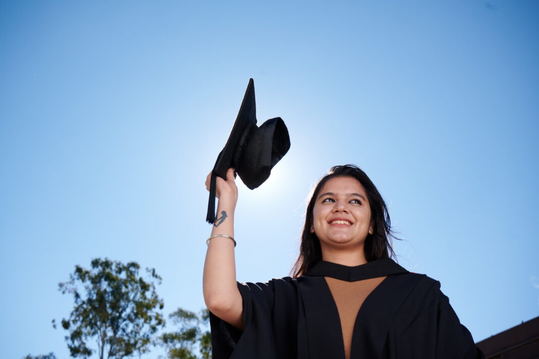 woman graduating uni