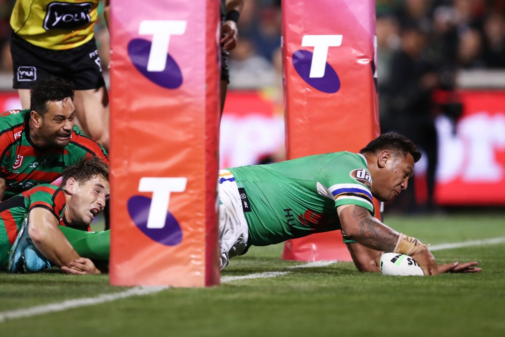 Josh Papalii scored a famous try against the South Sydney Rabbitohs