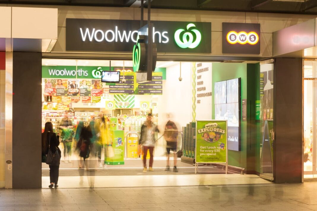 front of woolworths shop