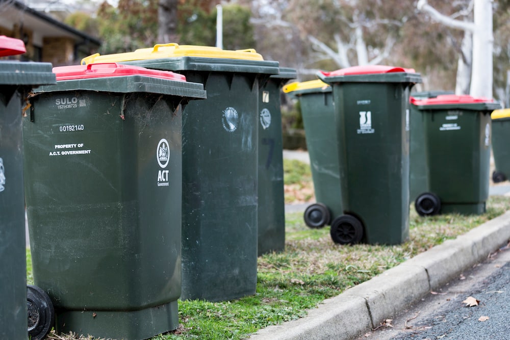 bin collection Canberra tuggeranong woden household waste recycling