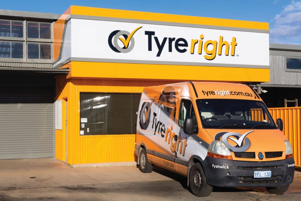 tyreright shop with van out the front