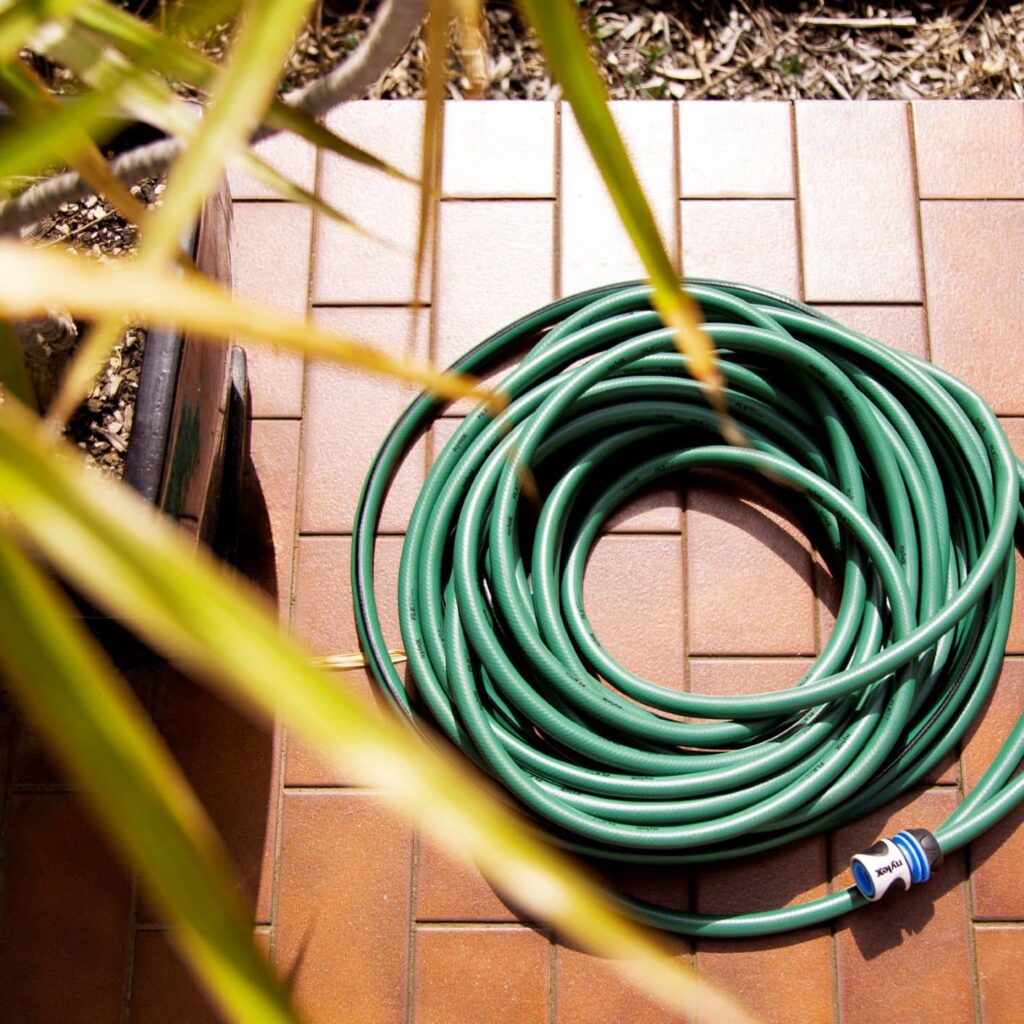 a hose on the ground