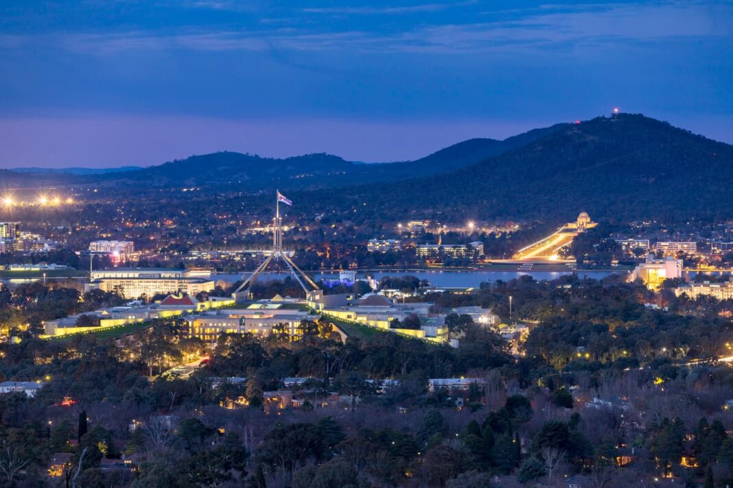 Canberra at night