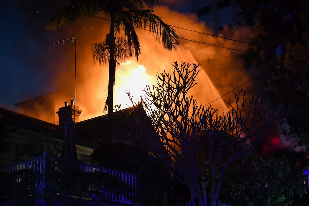 A photo of a fire, one of the common themes of the Australian Bravery Awards