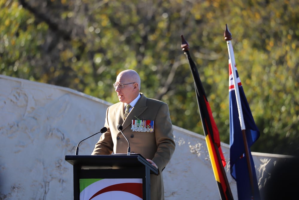 Governor-General David Hurley speaking at the Memorial Service. Photo provided by ESA.