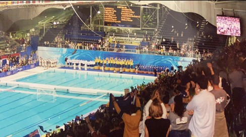 Australia team water polo olympics Sydney 2000 medal ceremony