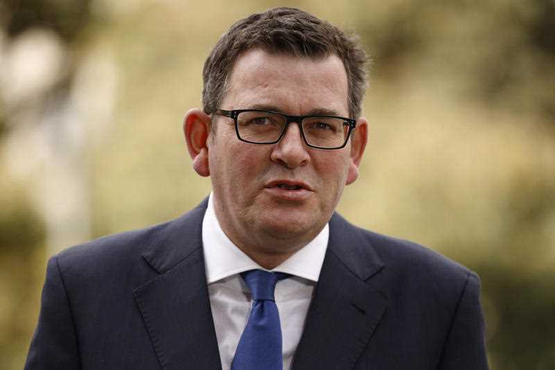 Victorian Premier Daniel Andrews speaks to the media outside Victoria Parliament in Melbourne, Thursday, August 5, 2021.