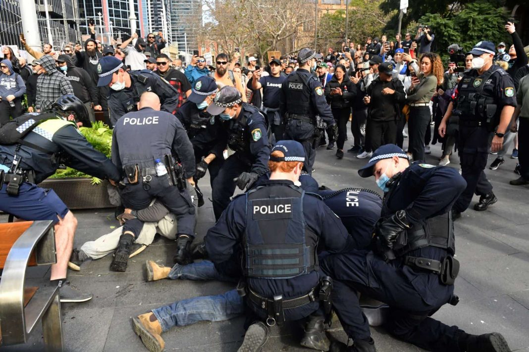 anti-lockdown protest jail