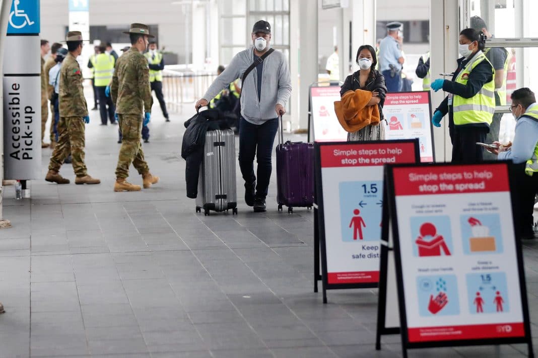 omicron covid travel ban australia sydney airport