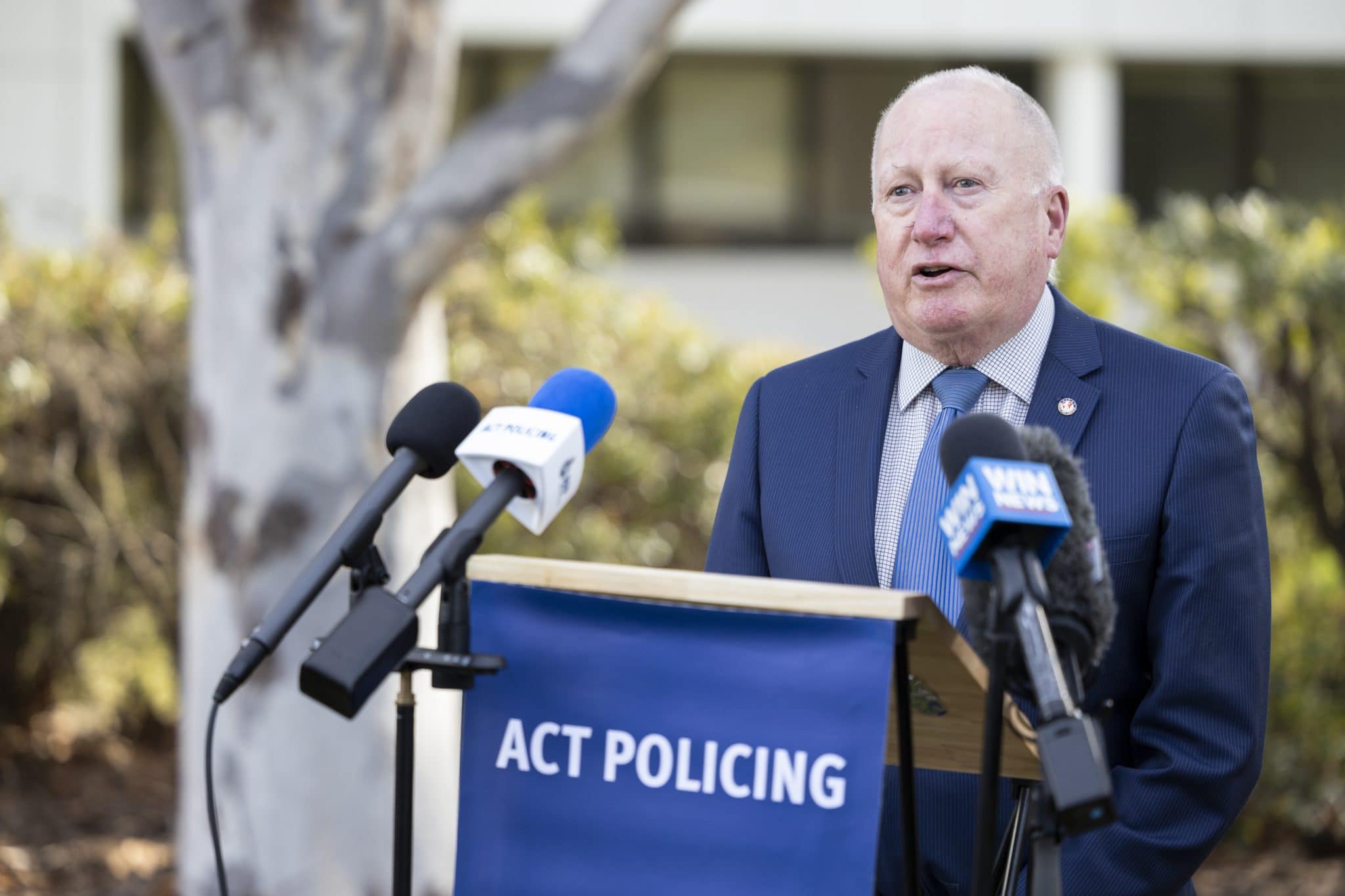 ACT police property crime online reporting mick gentleman
