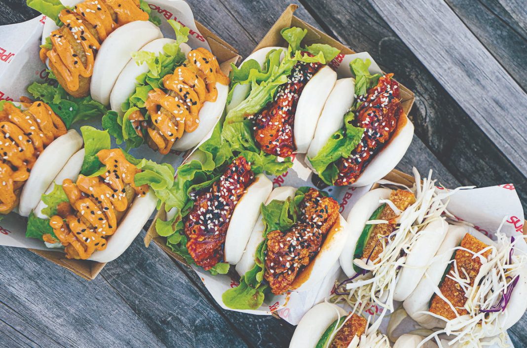Choose from eight different baos including crispy pork and Korean fried chicken at Super Bao Woden