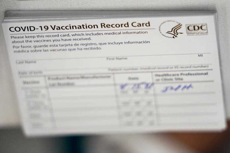 CDC coronavirus COVID-19 vaccination cards