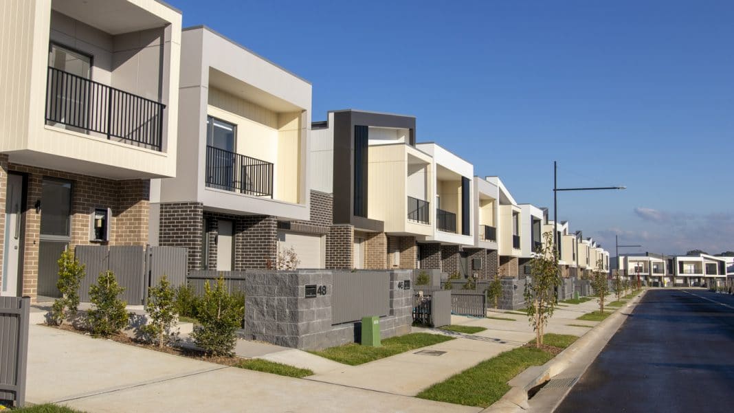 New housing construction in the outer suburbs of an Australian city