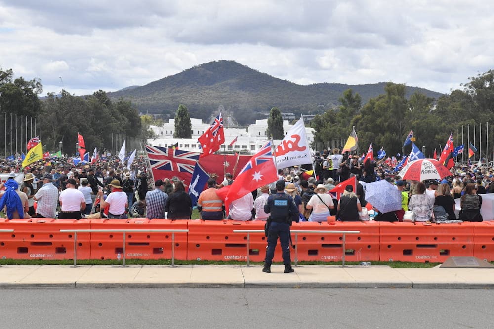 protester Parliament House