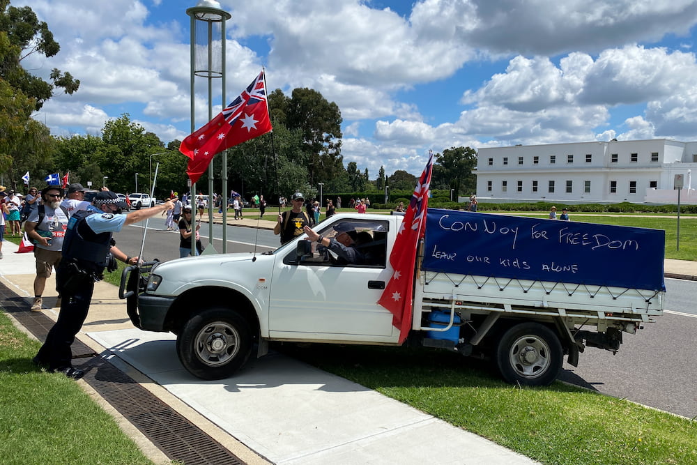 Canberra police protests