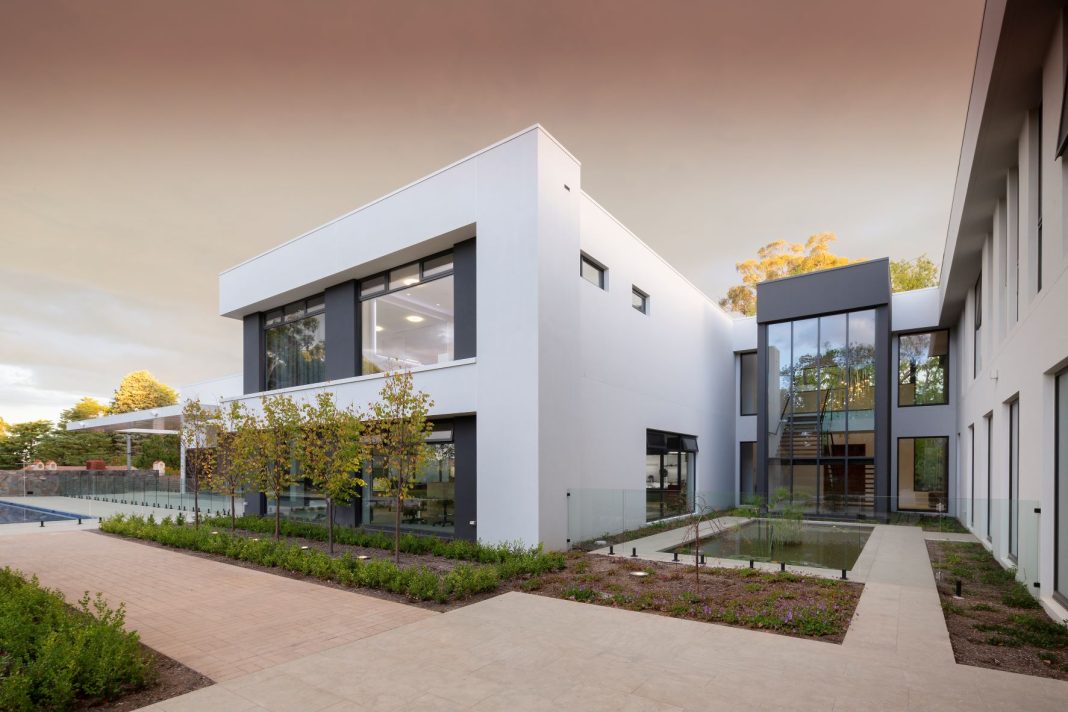 contemporary award-winning two-storey mansion in Forrest ACT