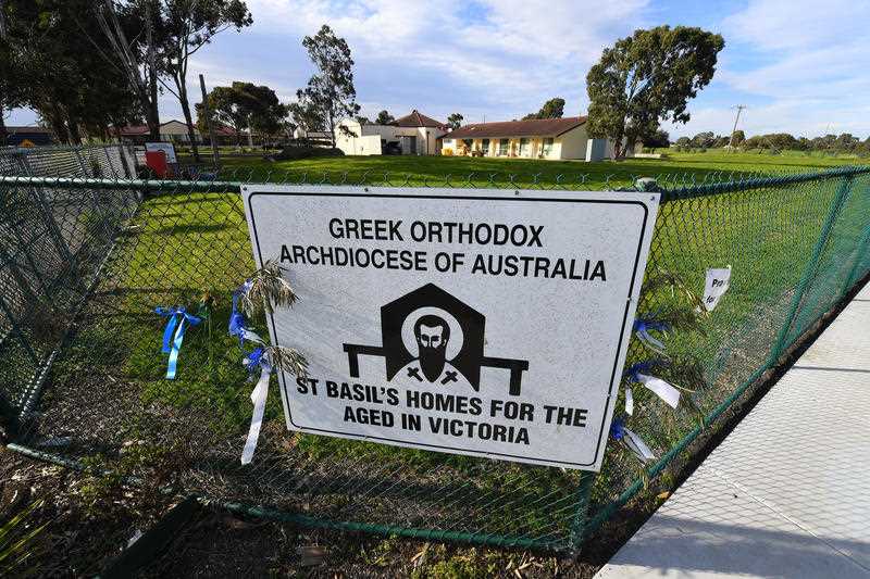 General view of Signage for St. Basil's Homes for the Aged in Melbourne