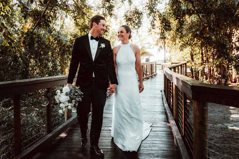 Australian tennis player Ashleigh Barty and husband Garry Kissick on their wedding day