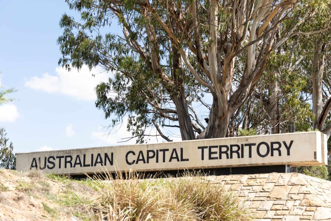 Australian Capital Territory border sign