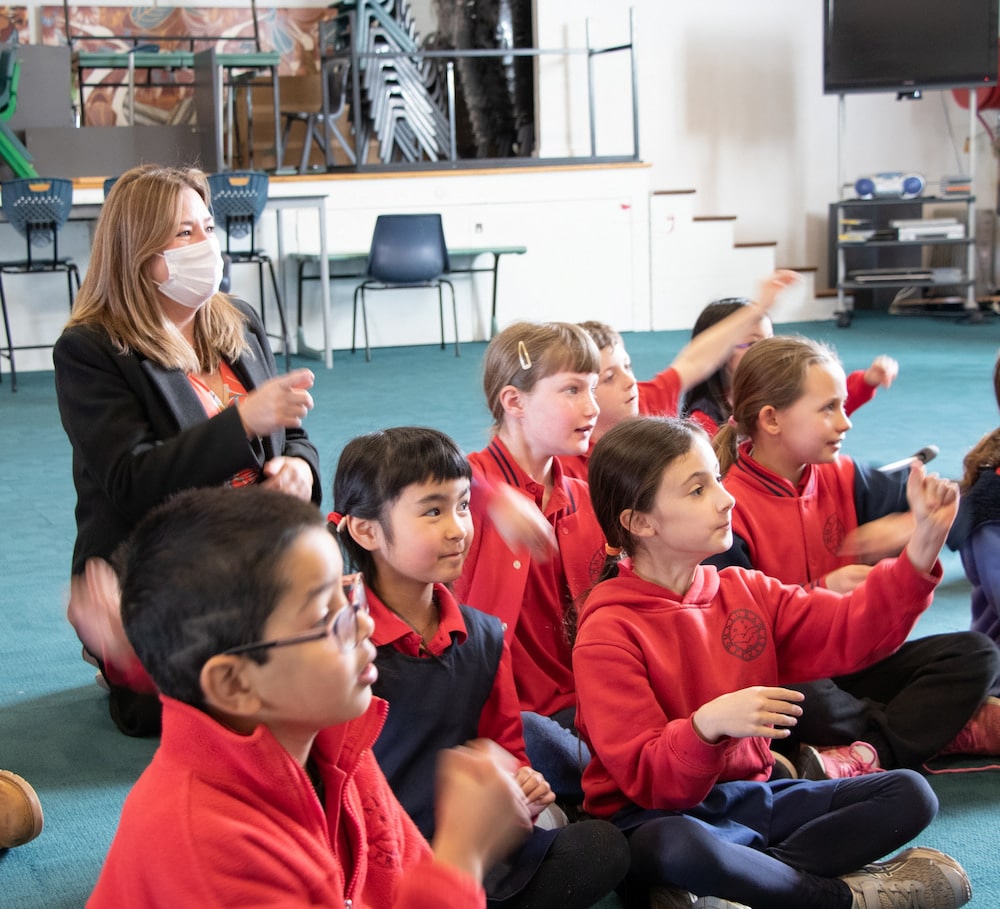 Education minister Yvette Berry at Majura Primary School. Photo: ACT Government