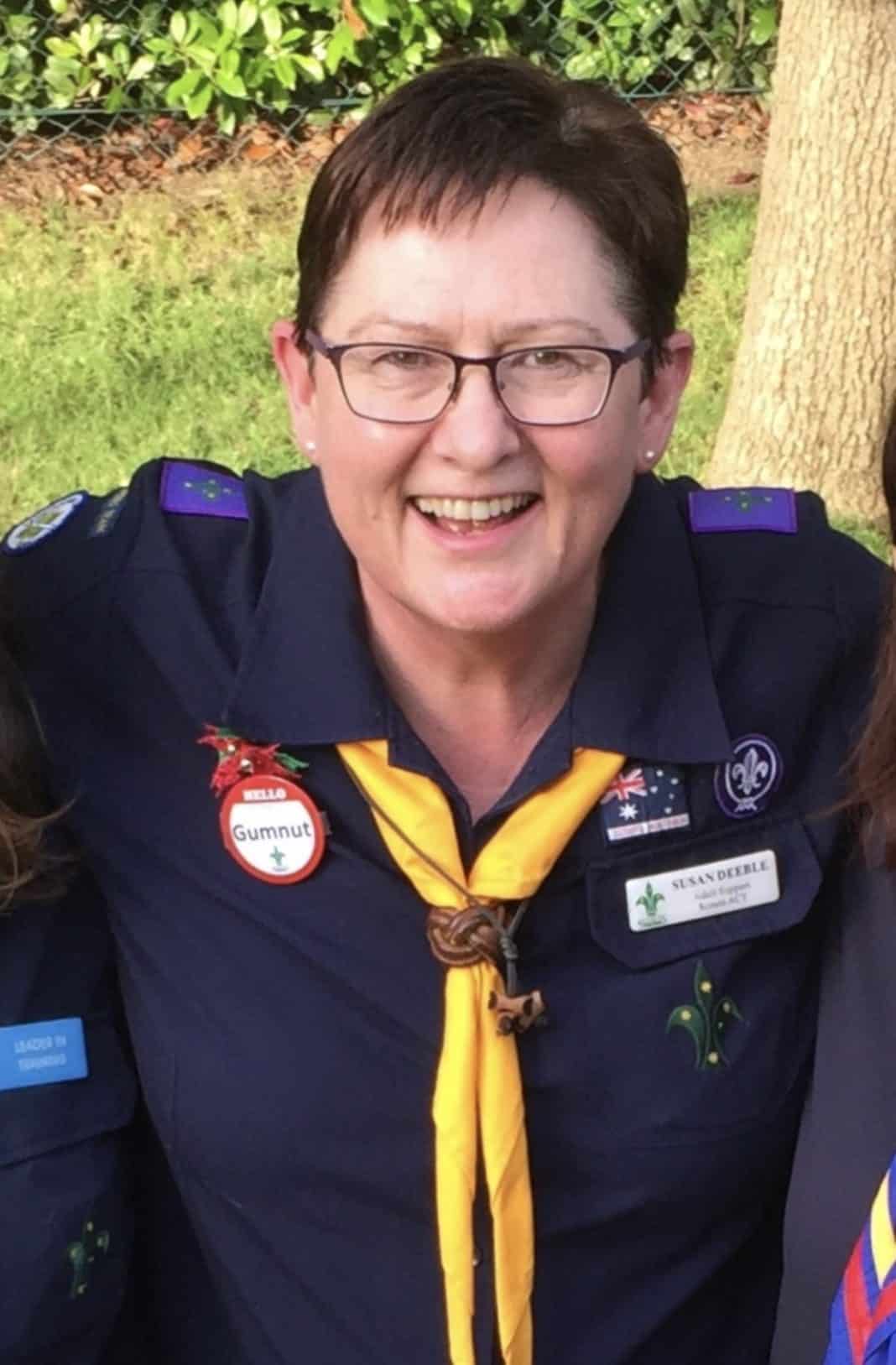 adult female scout leader Susan Deeble