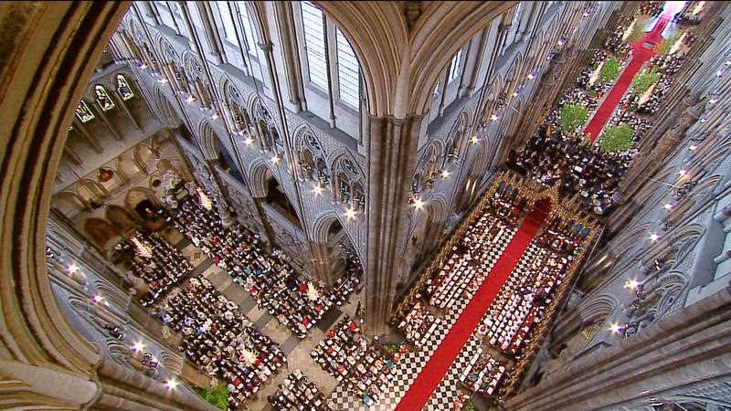 an interior view of Westminster Abbey during the Royal Wedding in London on Friday, April, 29, 2011