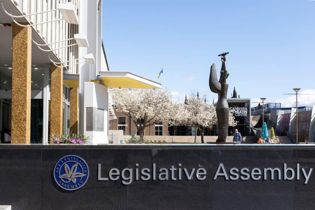 exterior of ACT Legislative Assembly building in Civic