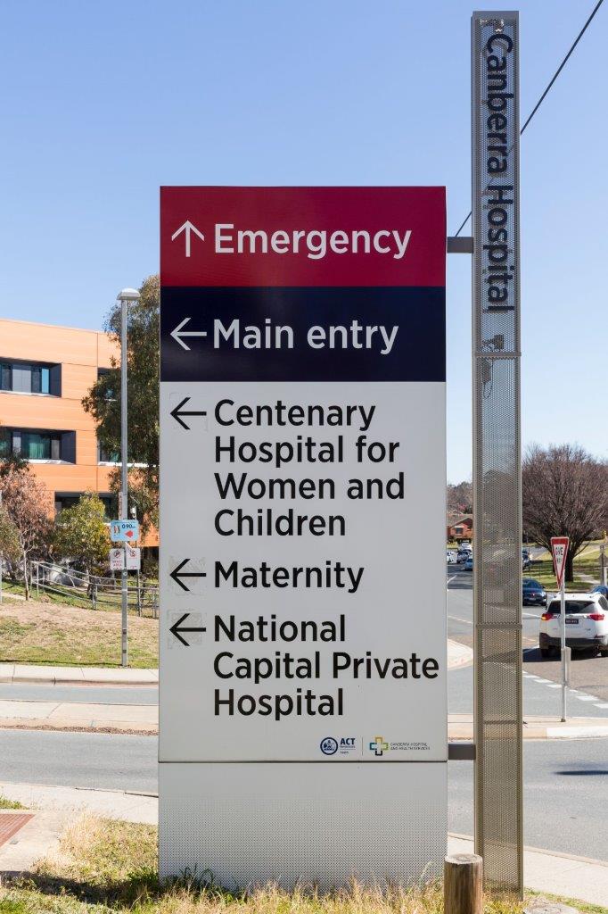 signage at Canberra Hospital