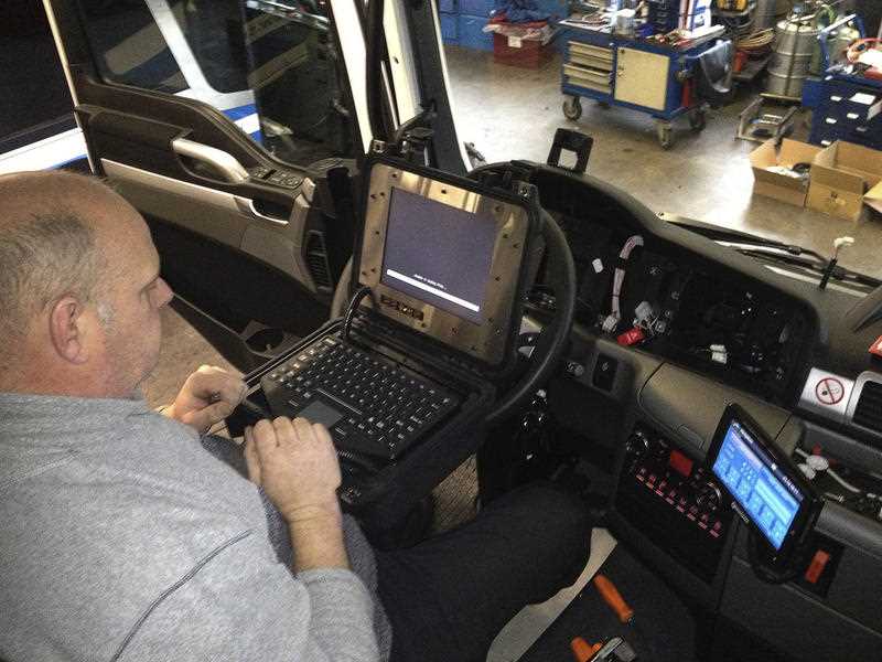 an engineer outfits a bus with a fatigue monitoring system