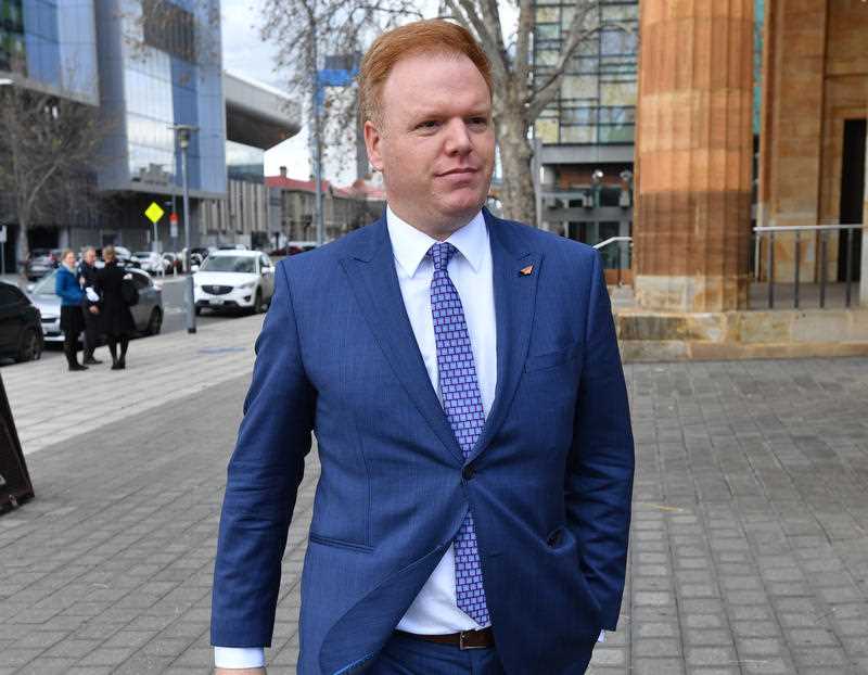 Richard Boyle is seen outside the Magistrates Court in Adelaide, Tuesday, July 30, 2019.