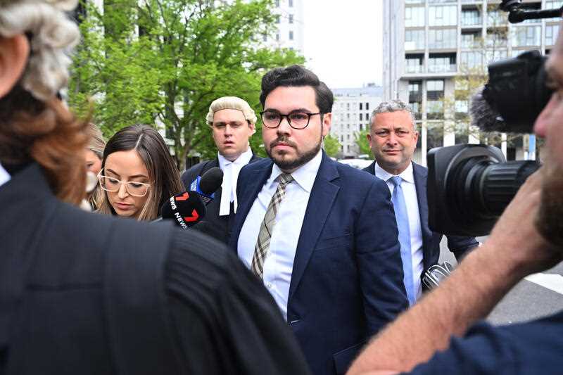 Bruce Lehrmann arrives at the ACT Supreme Court in Canberra, Tuesday, October 4, 2022. Former Liberal Party staffer Bruce Lehrmann is accused of raping a colleague Brittany Higgins at Parliament House in 2019