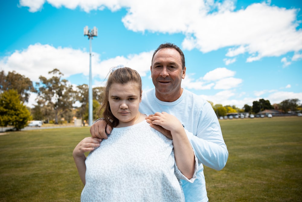 Ricky Stuart and his daughter Em. Photo provided.