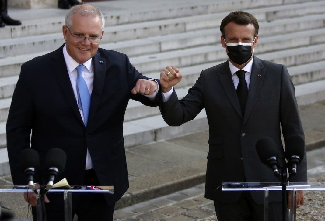 France's Macron accused former prime minister Scott Morrison of 