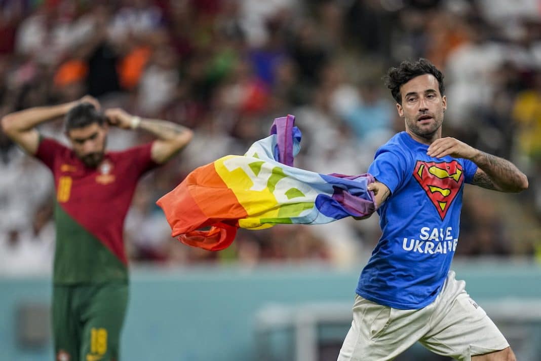 rainbow protester QatawrWorld Cup