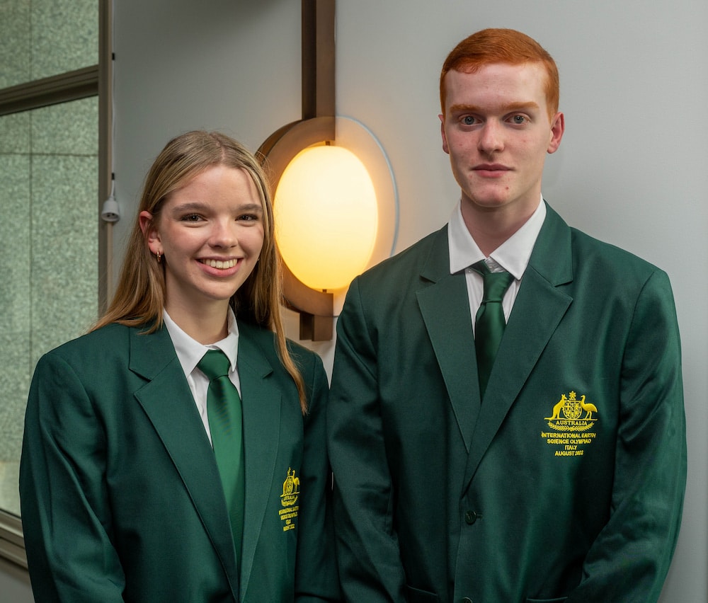 Canberra students, Georgia Tonkin from Merici College and Adrian Lehane from Narrabundah College, were bronze and gold medallists (respectively) at the International Science Olympiads. Photo provided.