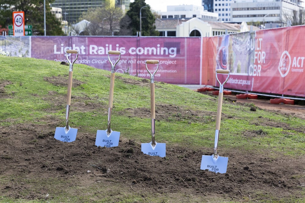 Light rail is coming to Civic. Photo: Kerrie Brewer.