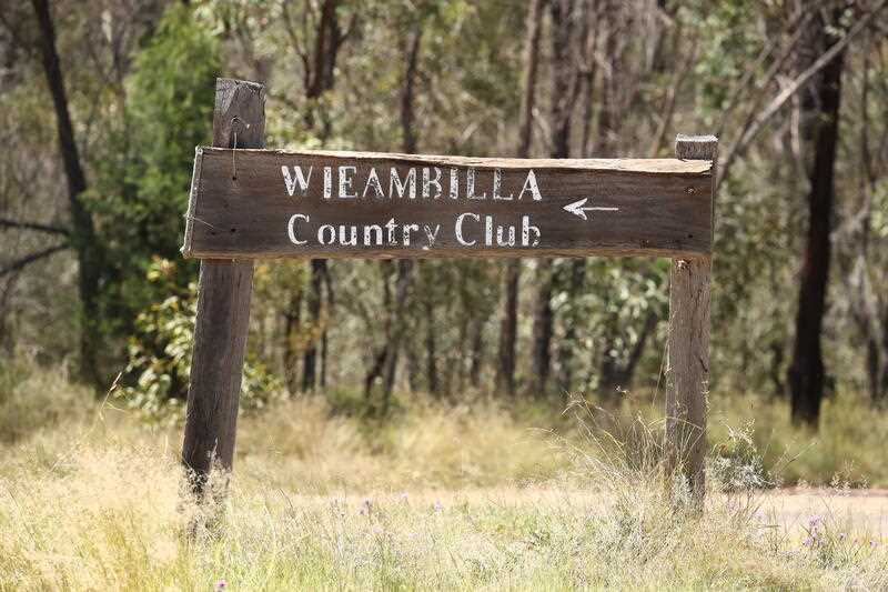 A general view of a sign in Weimbilla, Queensland