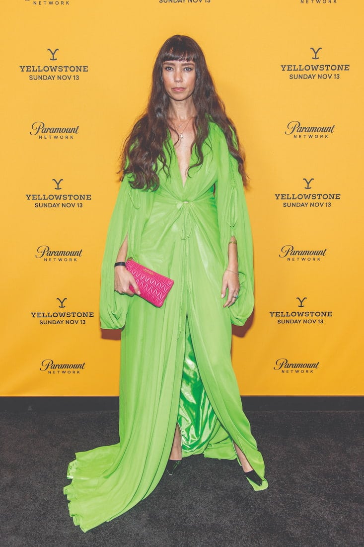 Meme green reached the small screen as well, donned by Thania Peck at Paramount's Yellowstone Season 5 premiere in New York last November.