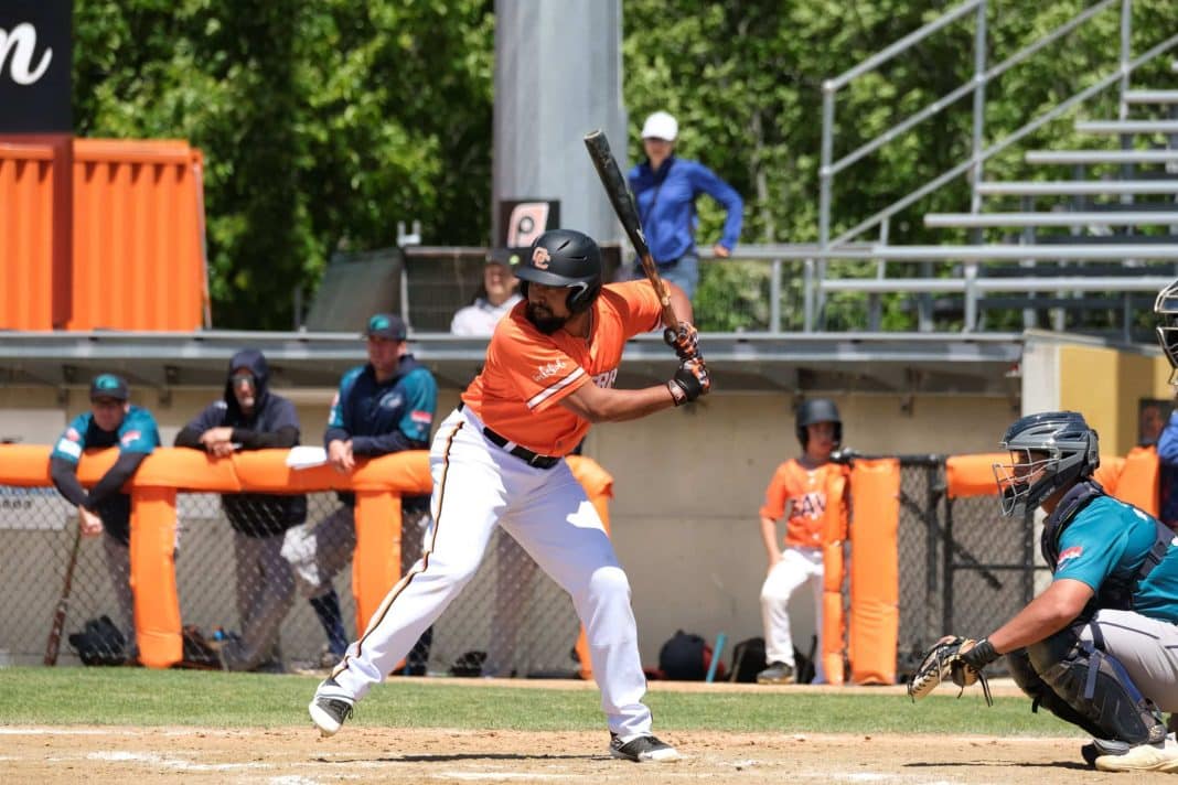 Canberra Cavalry baseball batter in action