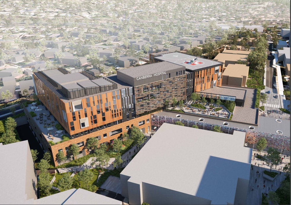Artist's impression of the Canberra Hospital expansion. Picture: ACT Government