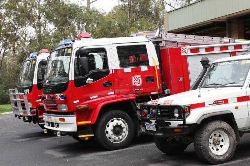 Country Fire Authority (CFA) trucks in Melbourne