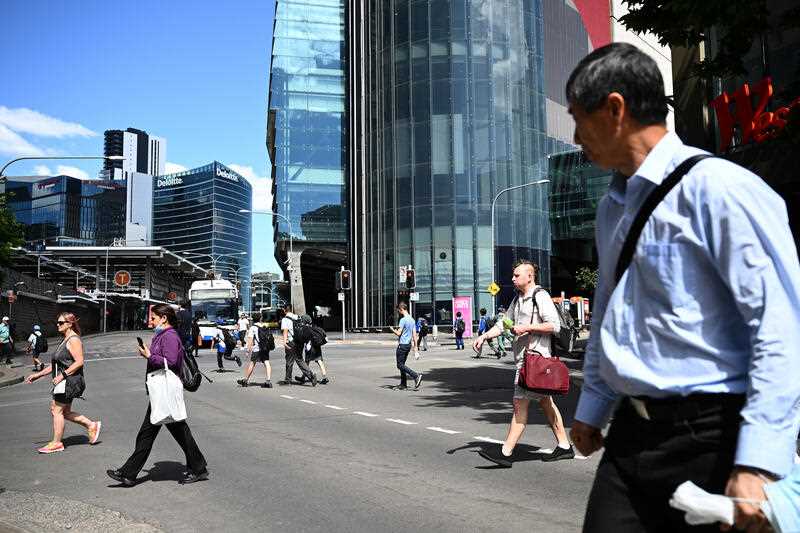 A general view of the central business district in Parramatta, Sydney,