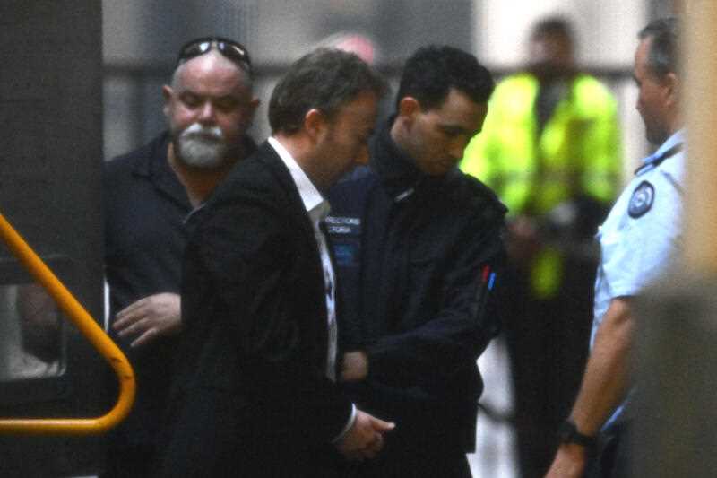 alleged wife murderer Adam Brown arrives at the Supreme Court of Victoria in Melbourne, Friday, March 17, 2023