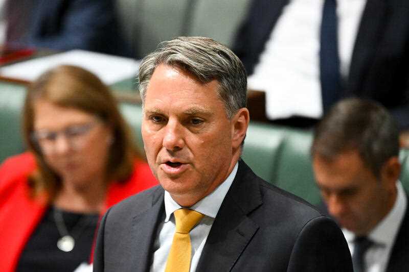Australian Deputy Prime Minister Richard Marles speaks during House of Representatives Question Time at Parliament House in Canberra