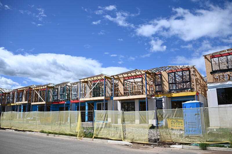townhouses under construction in Canberra